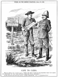 Cecil John Rhodes Asking the German Emperor for Permission to Run a Telegraph Line Through German East Africa