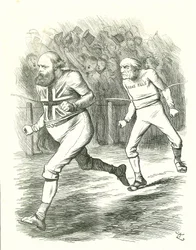 The Finish: General Election 1886. John Tenniel cartoon from Punch, London