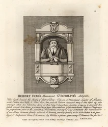 Monument to merchant taylor and philanthropist Robert Dow in St Botolph’s, Adgate
