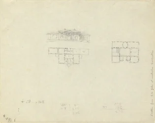 Elevation and Floor Plan for Large House