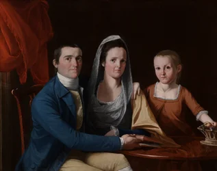 Jonathan Trumbull, Jr., Eunice Backus Trumbull, and Faith Trumbull (later Faith Trumbull Wadsworth)