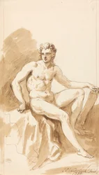 Seated Male Nude
