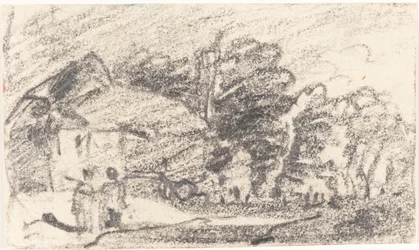Two Figures on a Country Road