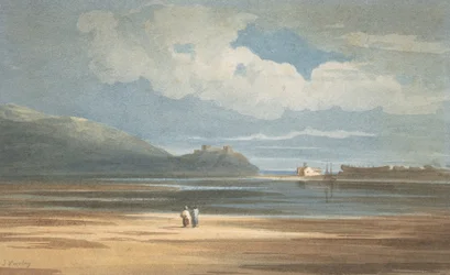 Harlech Castle across the Traeth Mawr, 1800-1842