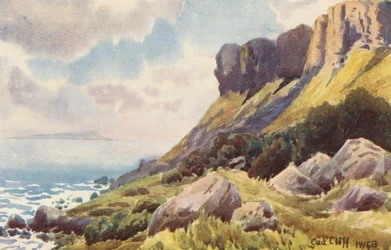 Gad Cliff, with Isle of Portland in the Distance