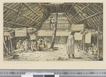 The Inside of a House in Oonalashka, c.1773-84
