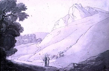 A Hilly Landscape with Two Figures