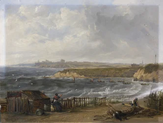 Cullercoats looking towards Tynemouth - Flood tide