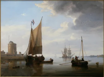 Fishermen in Calm Sea