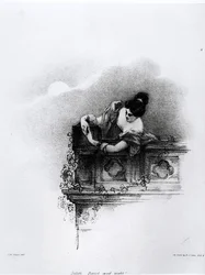 Fanny Kemble as Juliet, Sweet Good Night, engraved by Richard James Lane