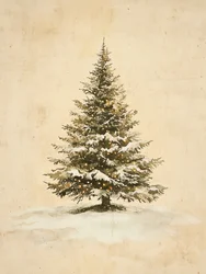 Snowy Christmas Tree Lights