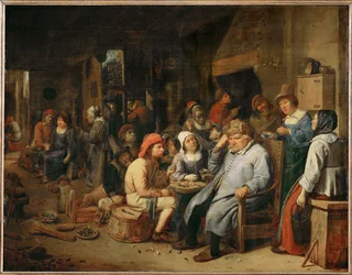 A company of farmers in a tavern