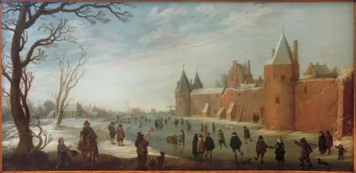 Ice Skaters in the City Moat