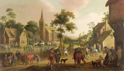 Travellers, Beggars and Horse Copers in a Village