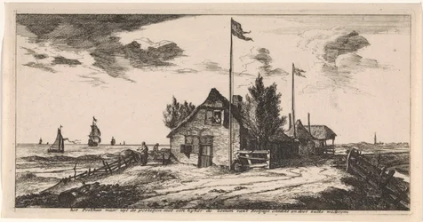 Post House with a Postman on Lookout (Postcard)