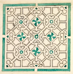 Layout for a Garden with Flower-shaped Floral Beds