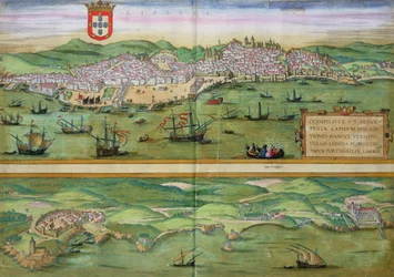 Map of Lisbon, and Cascais, from 