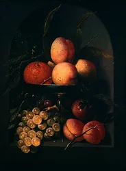 A Tazza of Fruit in a Stone Niche