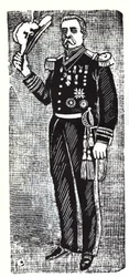 Portrait of Porfirio Diaz (1828-1915), President of the Republic of Mexico. Xylography by Jose Guadalupe Posada (1852-1913)