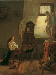The Sleeping Painter in the Studio