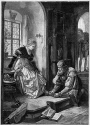Eva in the workshop of Hans Sachs (Act III of the opera 