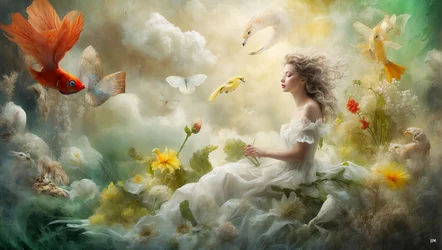 Dreamcore Dreamlike Scene White 02