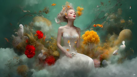 Dreamcore Dreamlike Scene White 04