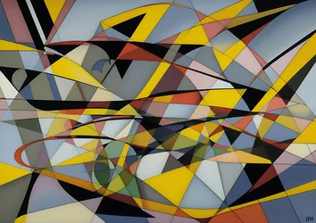 Abstract: Silver-Yellow Curves+Triangles 2