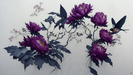 Peony in Deep Purple 02