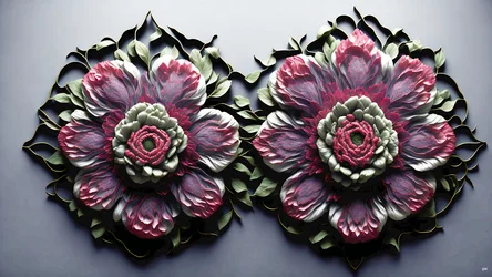 Mandala: Peonies-Flower Elements 02