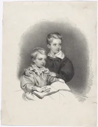 Crown Prince Franz Joseph and Archduke Ferdinand Maximilian Josef as Children
