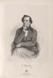 Portrait of the composer Giacomo Meyerbeer 1791-1864, 1847