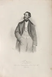 Portrait of the dancer, choreographer and ballet master Paul Taglioni, 1856