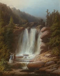 Waterfall of the Mumlava River in the Giant Mountains