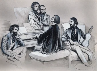 Drawing after Lithograph by Josef Kriehuber