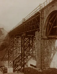 Reconstructed bridge (b/w photo)