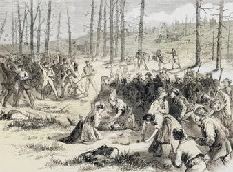 The Coal Riots in Scranton, Pennsylvania, USA