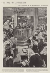 Celebrating the Jewish Day of Atonement in the Houndsditch Synagogue, London
