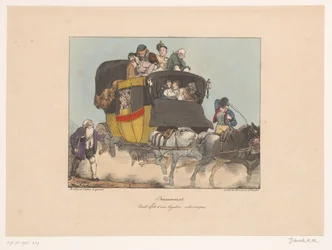 Woman Vomiting from a Moving Omnibus