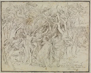 Dante and Virgil in the Forest of the Suicides (Dante