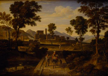 Landscape at Terni with a Bridge over the River