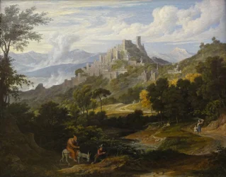 Landscape near Olevano with Riding Monk