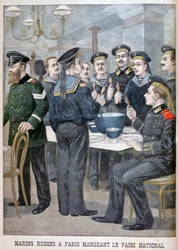 Russian Marines Eating Paiki in Paris