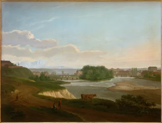 View of Munich with the Isar