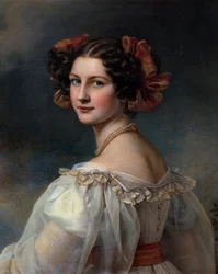 Portrait of Augustine. Painting by Joseph Karl Stieler (19th century) Munich, Chateau De Nymphenburg