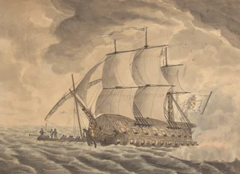 Junk Ship Employed Against Gibralter..Single Junk Ship