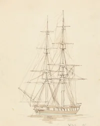 Single Hermaphrodite Brig, Bow Forward