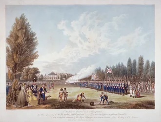 The Hans-Town Association Exercising at Their Ground in Knightsbridge, London