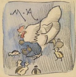 White Hen and Chickens, c.1901