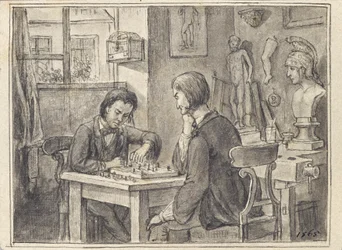 The Chess Players in the Sculptor